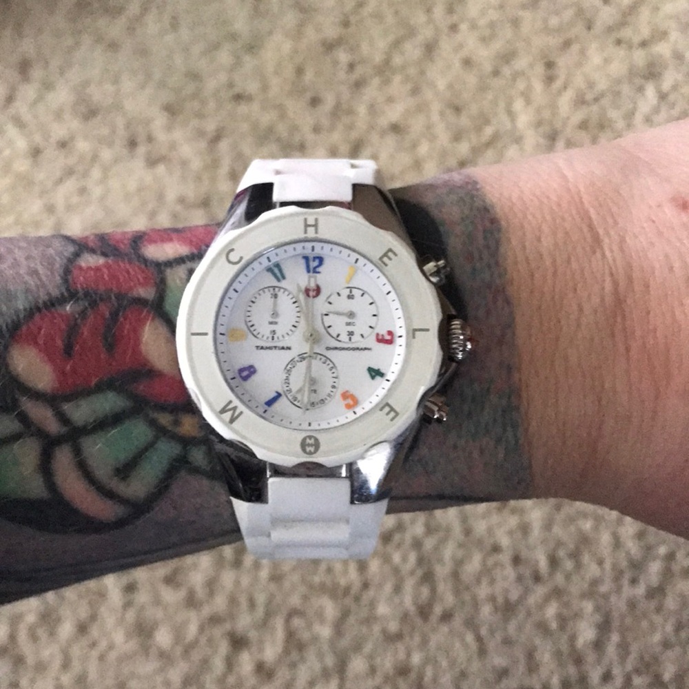 Michele Jelly Bean carousel watch.